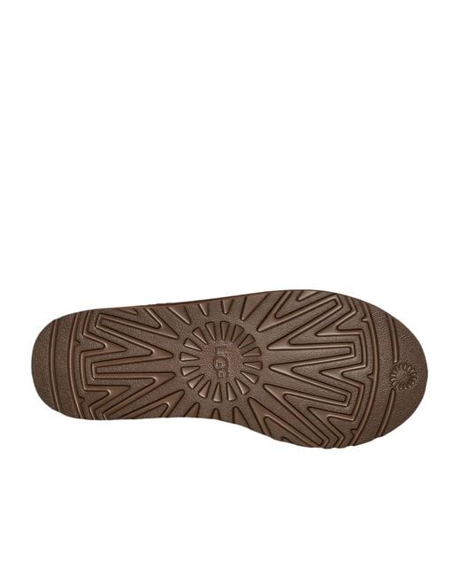Ugg Brown Tasman Lthr Regen Slippers for men
