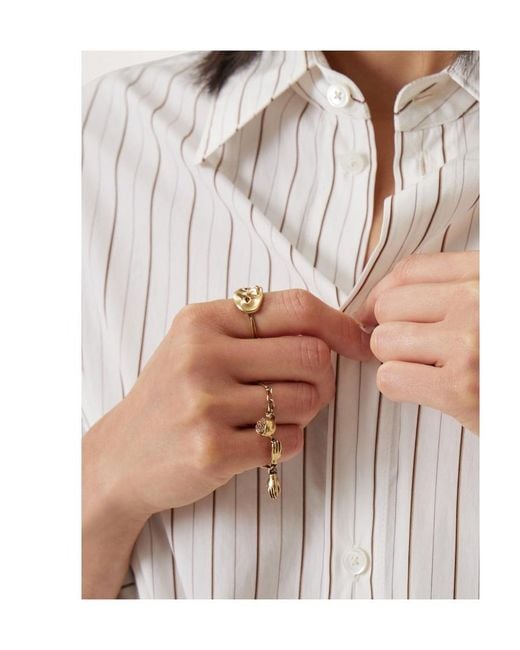 Lemaire Metallic Estampe Trio Rings