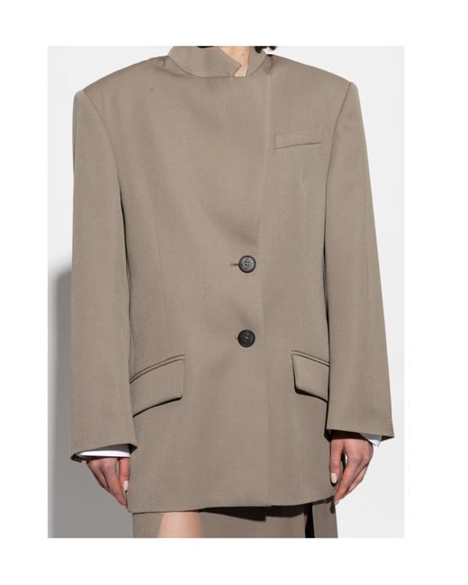 The Attico Natural The Single-Breasted Blazer
