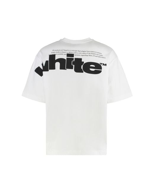 Off-White c/o Virgil Abloh White Cotton Crew-Neck T-Shirt for men