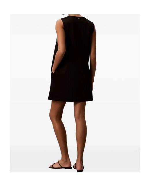 Calvin Klein Black Sleeveless Mini Dress