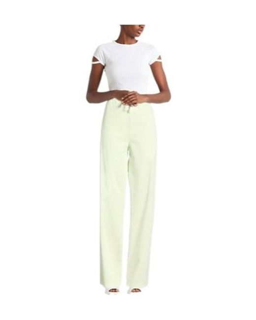MM6 by Maison Margiela Yellow Solid-Colored Loose Trousers