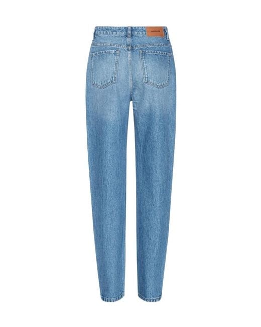 ROTATE BIRGER CHRISTENSEN Blue High Waist Cutline Jeans