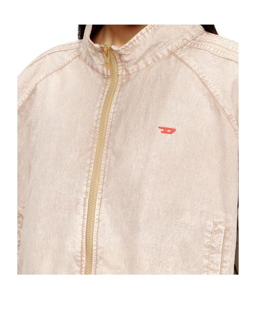 DIESEL Pink G-Arden Zip-Up Bomber Jacket
