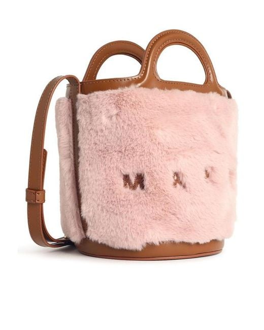 Marni Pink Logo-Detailed Handbag