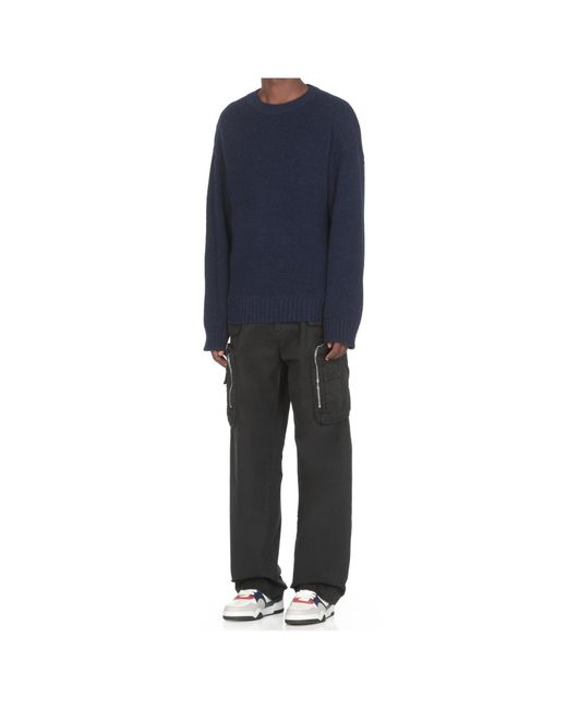 DSquared² Blue Crewneck Pullover for men