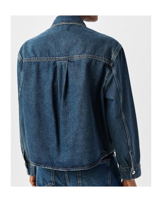 Anine Bing Blue Paxton Shirt