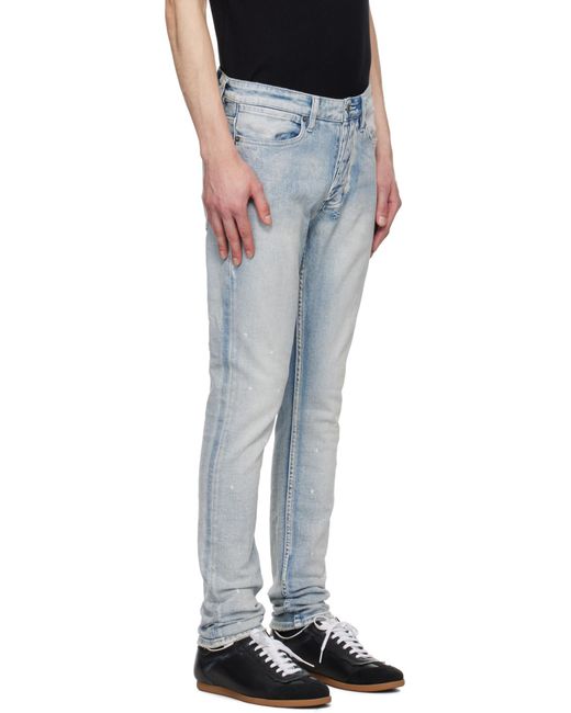 Ksubi Blue Belt Loop Jeans for men