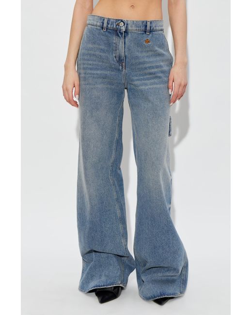 Courreges Blue Belt Loop Jeans