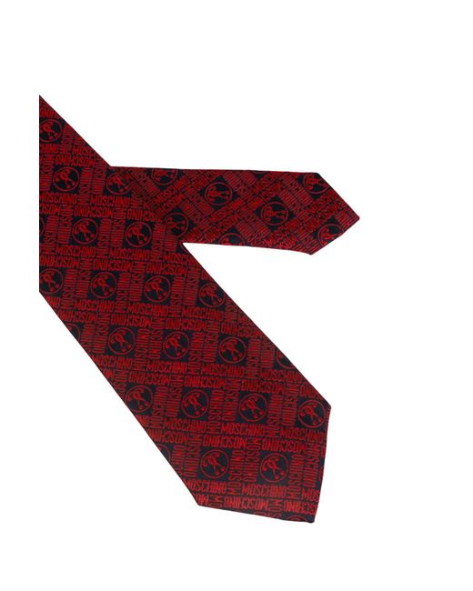 Moschino Red Patterned Tie for men