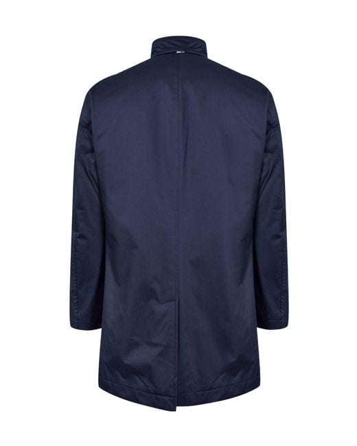 Boss Blue Mid-Length Coat for men