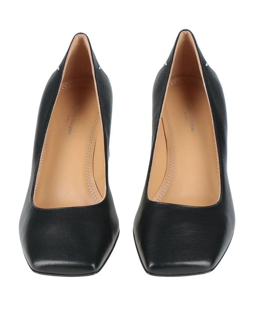 Maison Margiela Brown Two-Tone Square Toe Block Heel High Heels