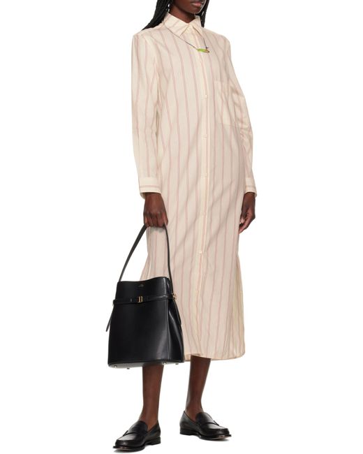 Totême Black Totême Logo Detailed Belted Bucket Bag