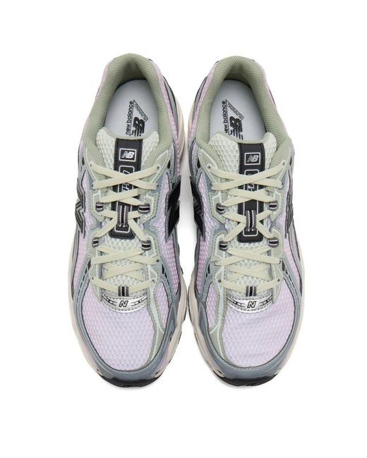 New Balance Gray Breathable Mesh Sneakers With Iconic Logo for men