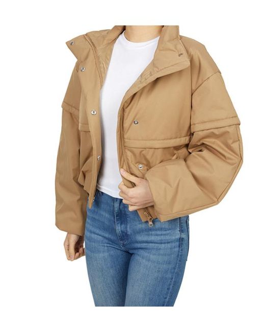Max Mara Blue Long-Sleeved Cotton-Padded Jacket