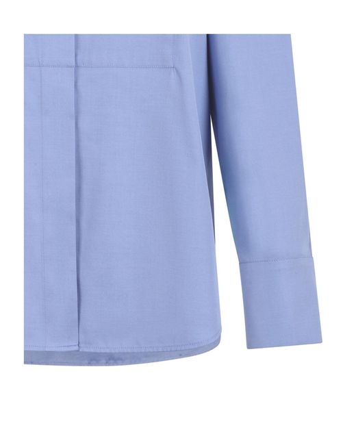 P.A.R.O.S.H. Blue Color-Block Long-Sleeve Shirt