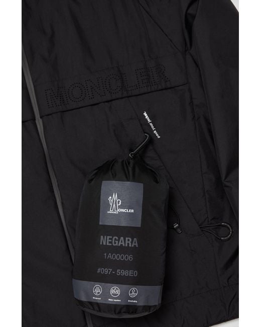 Moncler Black Grenoble Negara Packable Hooded Windbreaker for men