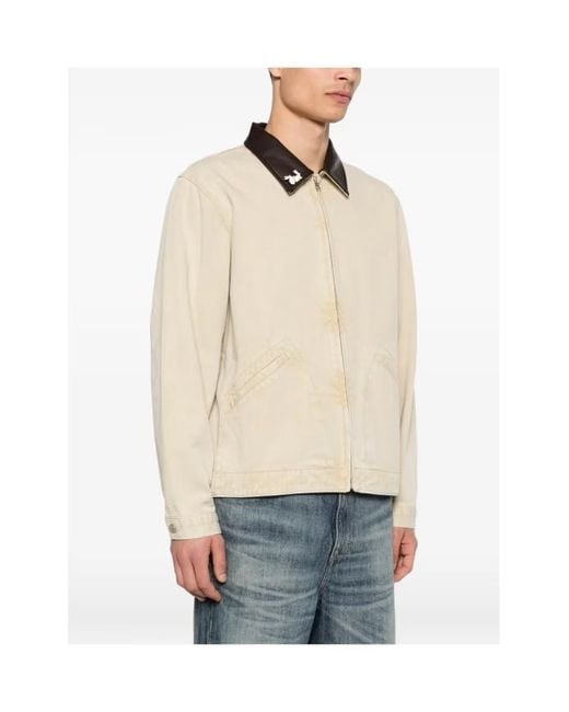 Carne Bollente Natural Polo-Collar Zip-Fastening Jacket for men