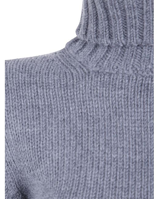 Baserange Blue Turtleneck Sweater