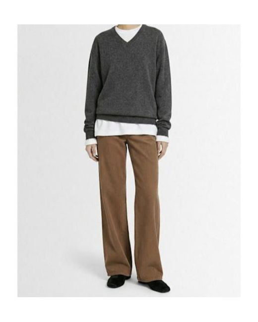 The Row Brown Eglitta Cotton Corduroy Flared Pants