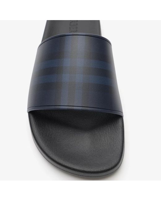 Burberry Multicolor Checked Slip-On Slides for men