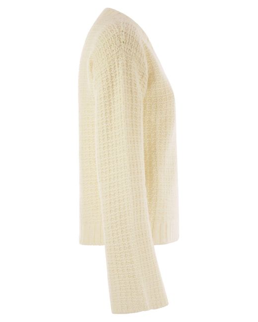 Fabiana Filippi Natural V-Neck Sweater