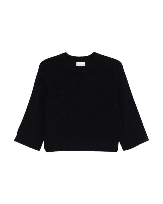 Forte_forte Black Notte Merinos English Rib Crewneck