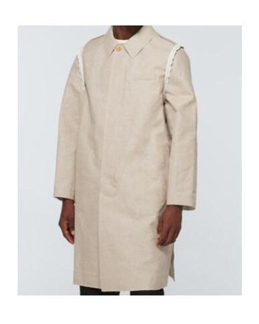 Undercover Natural Raw-Edge Mac Coat for men