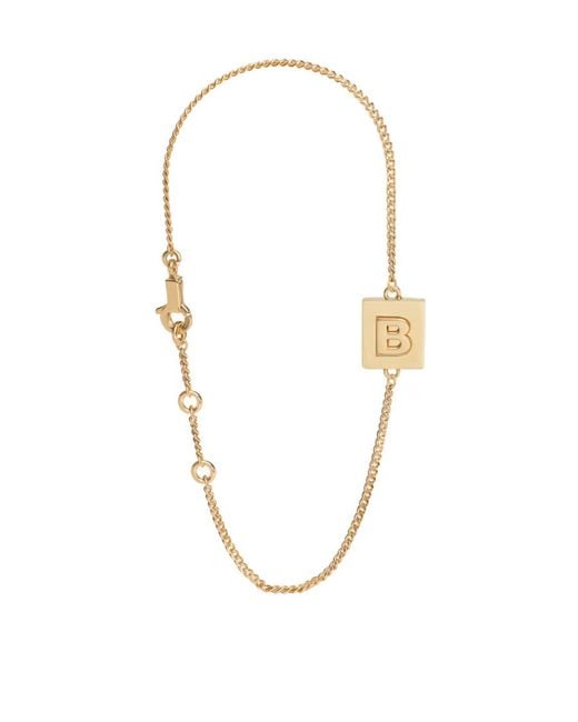Céline White Alphabet B Bracelet
