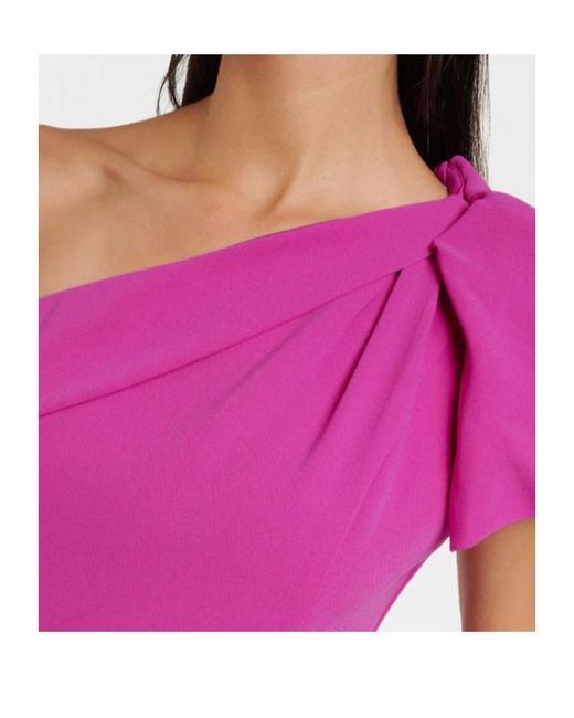 Roland Mouret Pink One Shoulder Dress