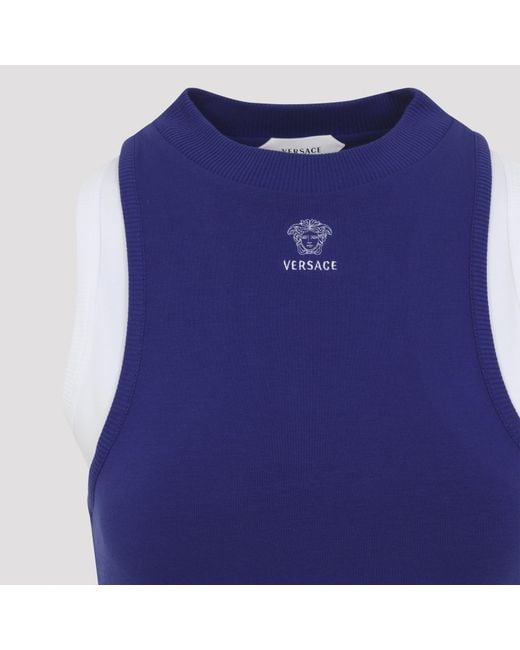 Versace Blue Sleeveless Dress