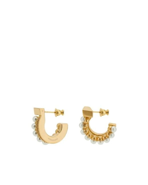 Ferragamo Metallic Ferragamo Pendant Earrings