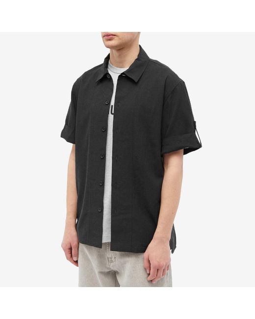 Helmut Lang Black Camp Short-Sleeved Shirt for men