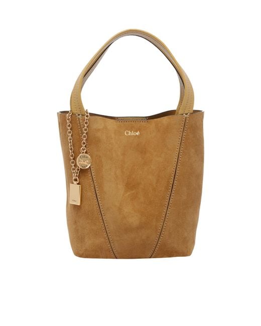 Chloé Brown Chloé Spin Small Tote Bag