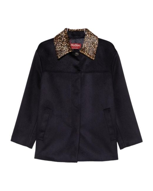 Max Mara Blue Studio Mstcalamo Straight Hem Coat