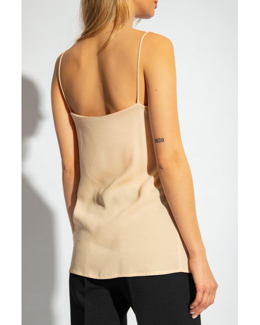 Fabiana Filippi Natural Embellished Tank Top