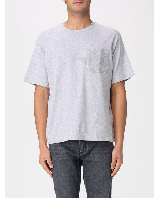 Etro White Regular Fit Crewneck T-Shirt for men