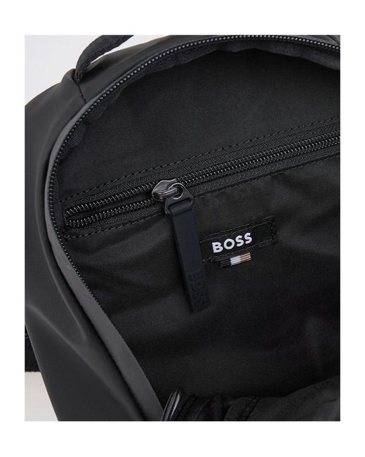Boss Black Logo-Appliqué Single-Strap Backpack for men