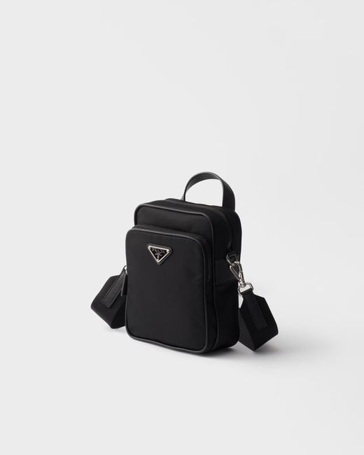 Prada Black Re-Nylon Zipped Shoulder Bag for men