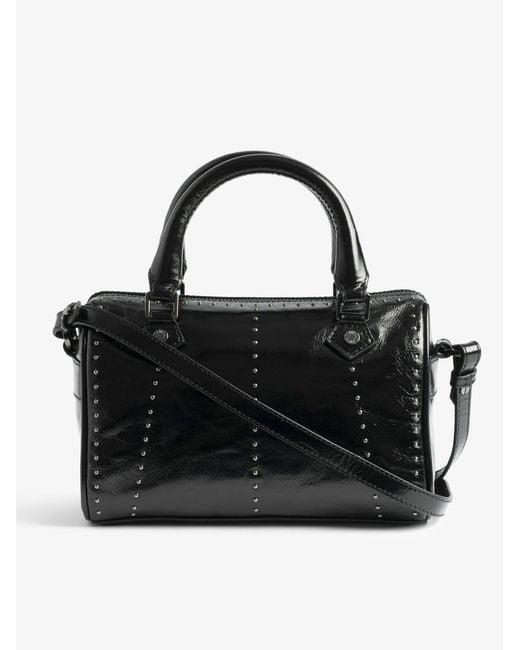 Zadig & Voltaire Black Sunny Xs Vibe Studed Top Handle Tote Bag