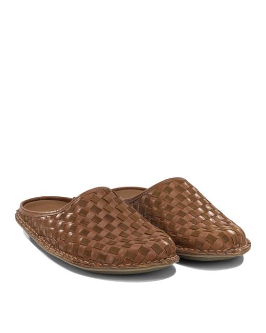 Comme des Garçons Brown Round-Toe Flat Slippers for men