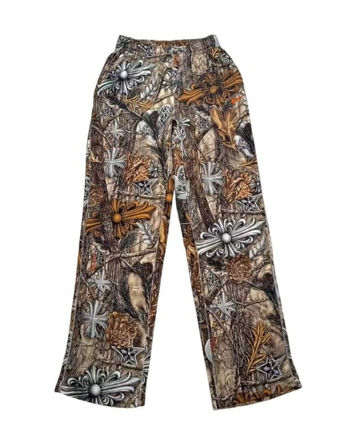 Chrome Hearts Gray X Nike Track Pants for men