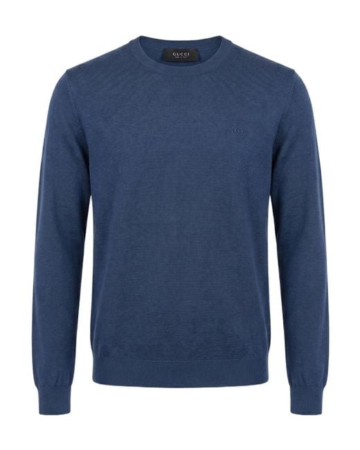 Gucci Blue Roundneck Sweater for men