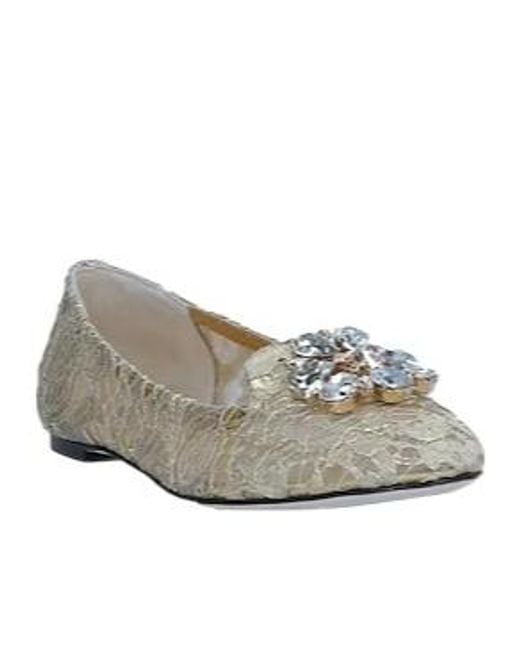 Dolce & Gabbana Gray Minimalist Rhinestone Loafers