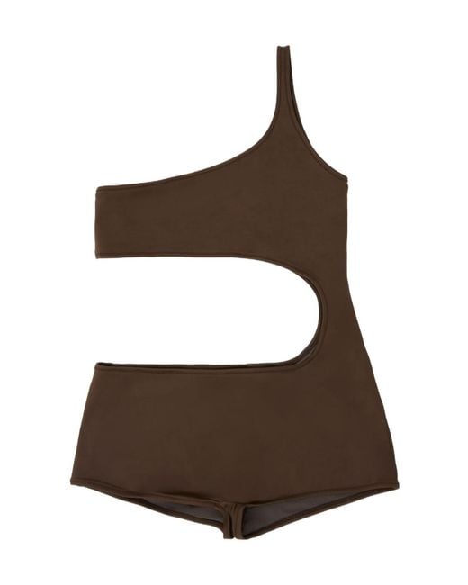 Paloma Wool Brown Asymmetrical Swimsuit