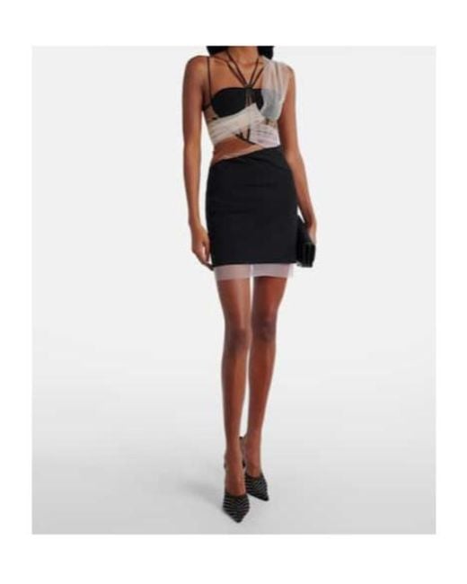 Nensi Dojaka Black Sacha Corset Minidress