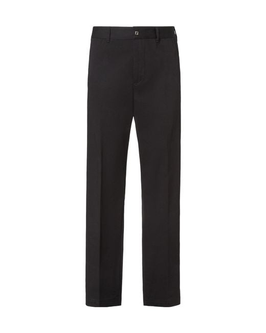 Fendi Black Gabardine Pants for men