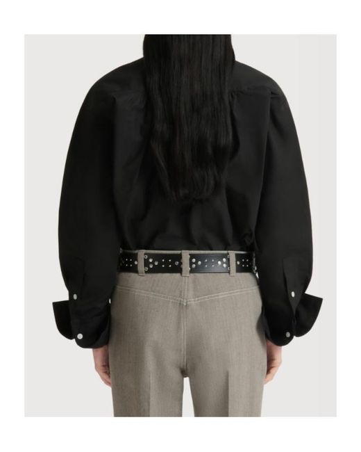 Marni Black Contrast Bib Insert Poplin Shirt