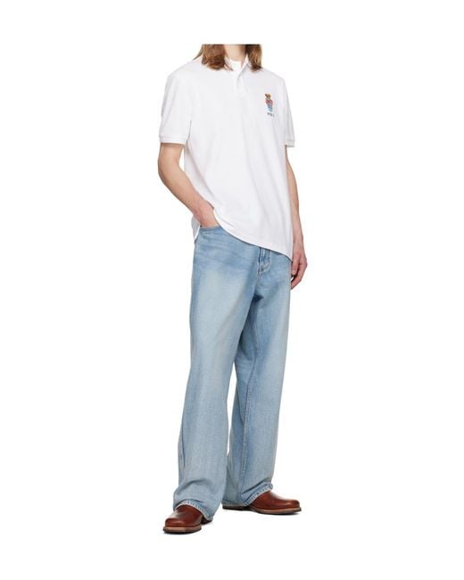 Polo Ralph Lauren White Short-Sleeved Polo Shirt for men