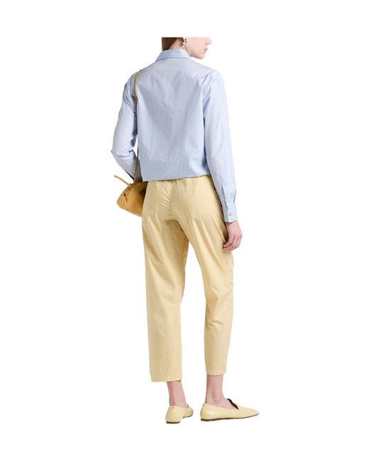 Brunello Cucinelli Natural Plain Colour Casual Trousers